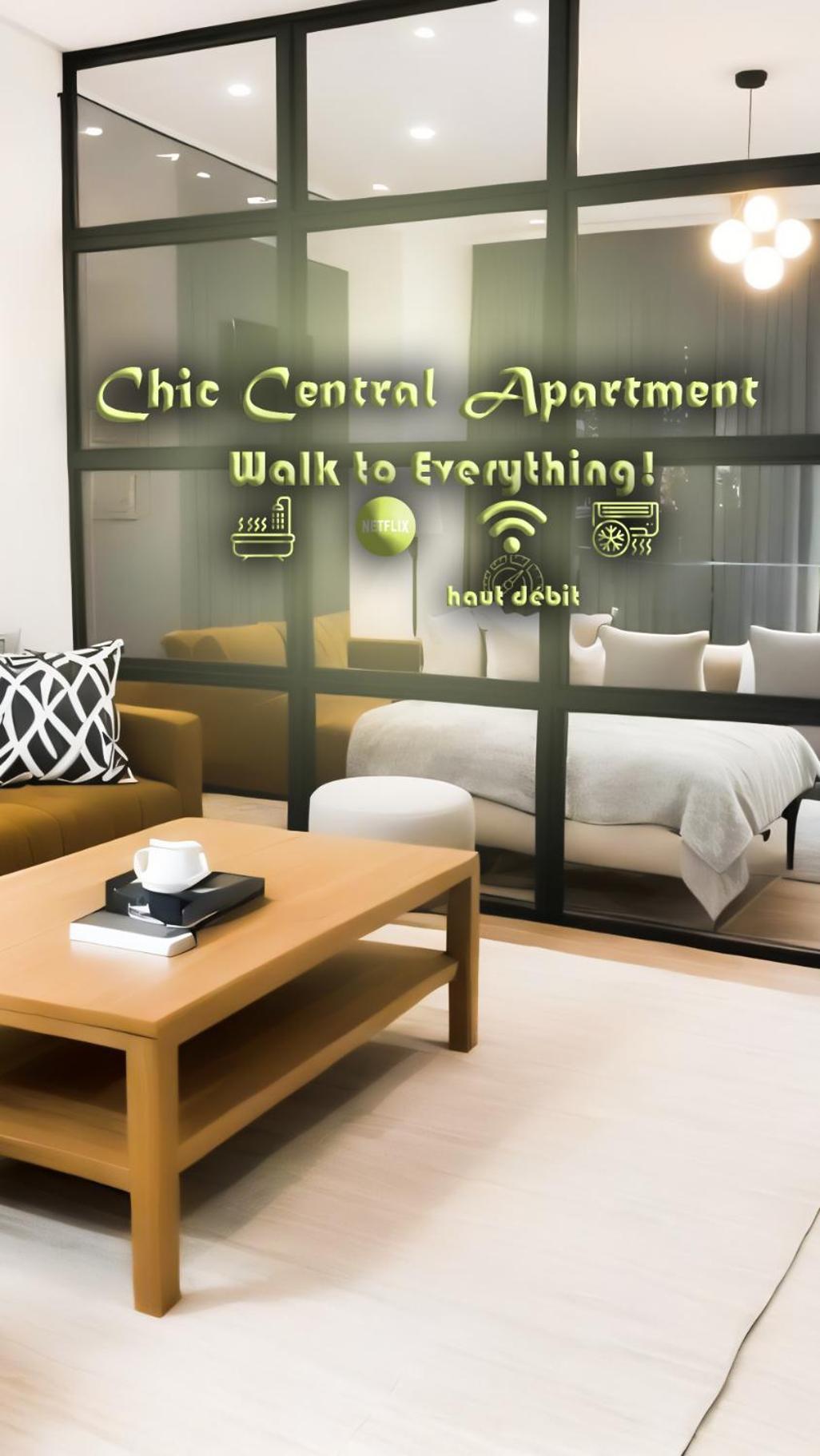 Appartement Cozy And Fully Equipped For Comfort And Luxury, Near The Train Station And Facing Hilton Air Conditioner *